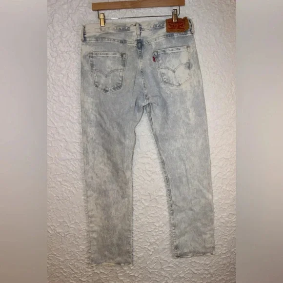 Levi’s 501 Original Fit Straight Leg Button Fly Stone Wash Denim Jeans 34x34 - Picture 8 of 16